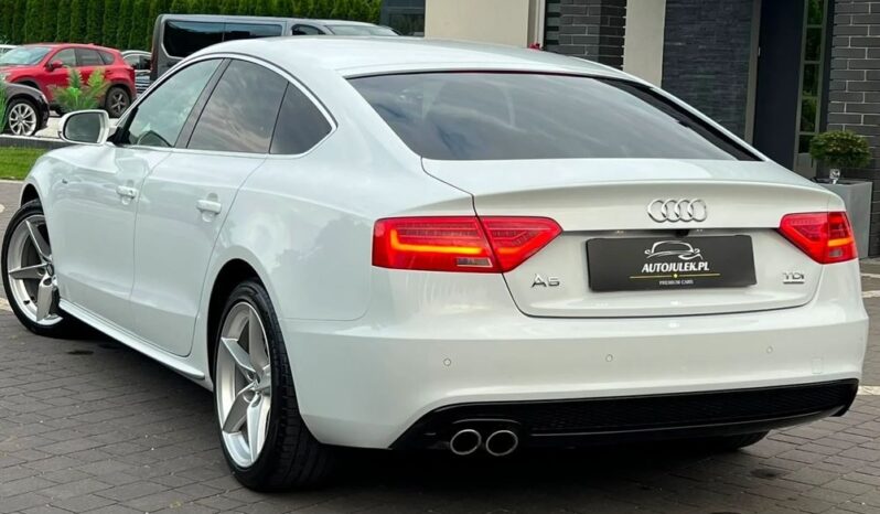 Audi A5 Sportback 2.0 TDI Quattro S tronic S-line Xenon Navi Kamera GrzaneFotele BiałaPerła Serwisowana Bezwypadkowa full