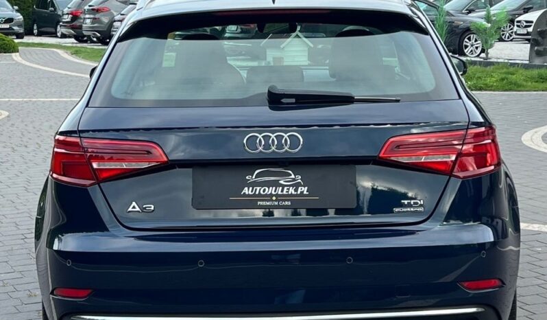 Audi A3 Sportback 2.0 TDI 184KM Quattro S tronic VIRTUAL COCPIT MATRIX NAVI KAMERA SERWISOWANA BEZWYPADKOWA GWARANCJA full