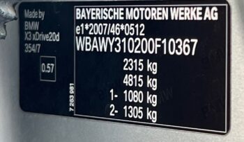 BMW X3 xDrive20d SKÓRA GRZANE FOTELE KLIMATRONIK 2xPDC SSRWISOWANA BEZWYPADKOWA GWARANCJA full